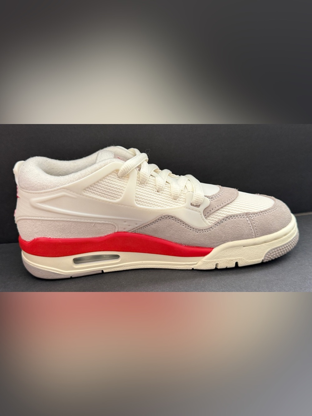 NEW Nike Air Jordan 4 RM GS Sail Fire Red College Grey IH7458-100 Size 5Y or 6Y